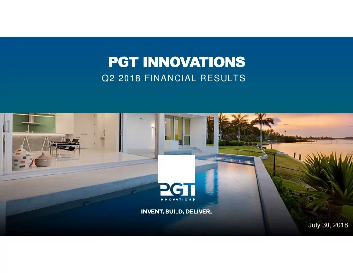 q2 2018 financial results