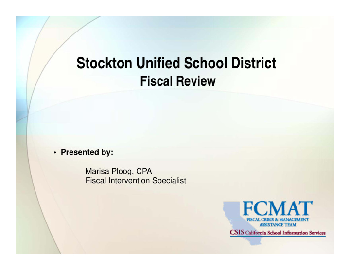 stockton unified school district