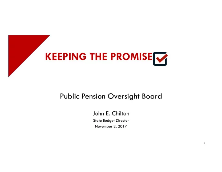 keeping the promise