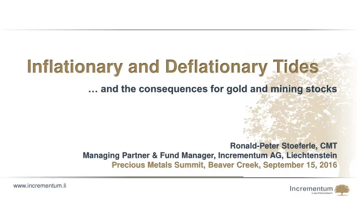 inflationary and deflationary tides