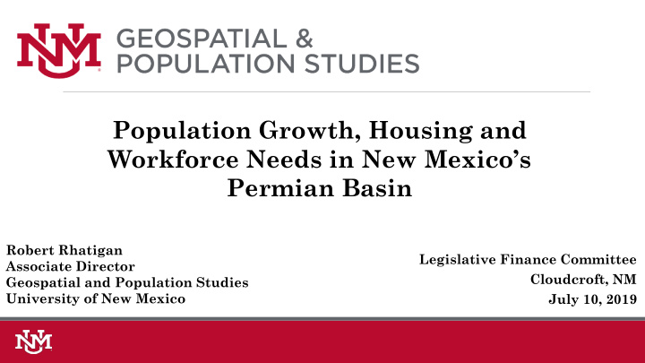 population growth housing and workforce needs in new