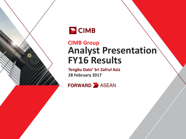 analyst presentation fy16 results