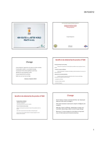 Change   Ensuring con&lt;nuity of service quality,     Processes for all