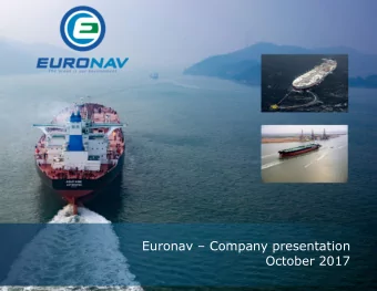Euronav  Company presentation  October 2017  1  Forward Looking Statements  Matters discussed in