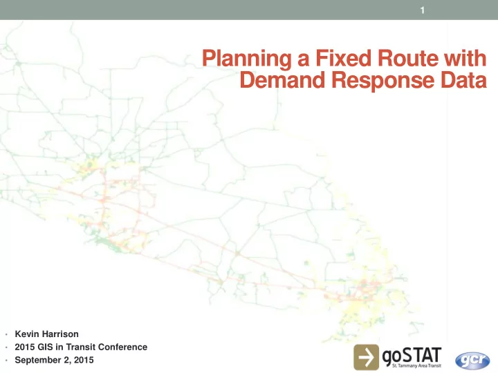 planning a fixed route with