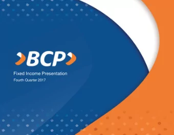 Fixed Income Presentation  Fourth Quarter 2017  Disclaimer The information contained herein has