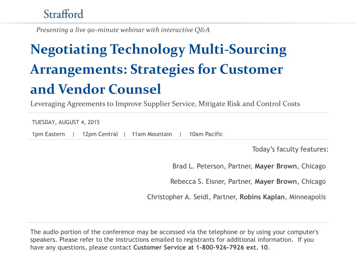 and vendor counsel
