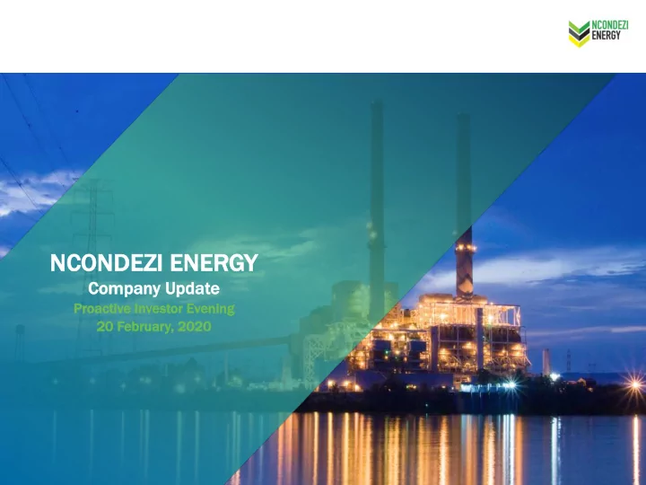 ncondezi e energy