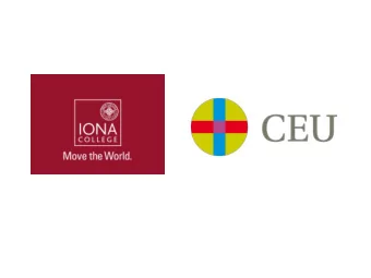 Iona  CEU  Fast Track MBA Program  Iona College and the CEU Universities have  collaborated