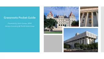 Grassroots Pocket Guide  Presented by: Karin Carreau, MSW  Carreau Consulting @ The Elk Street