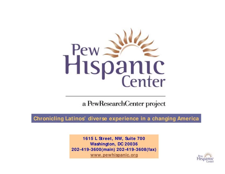 chronicling latinos diverse experience in a changing