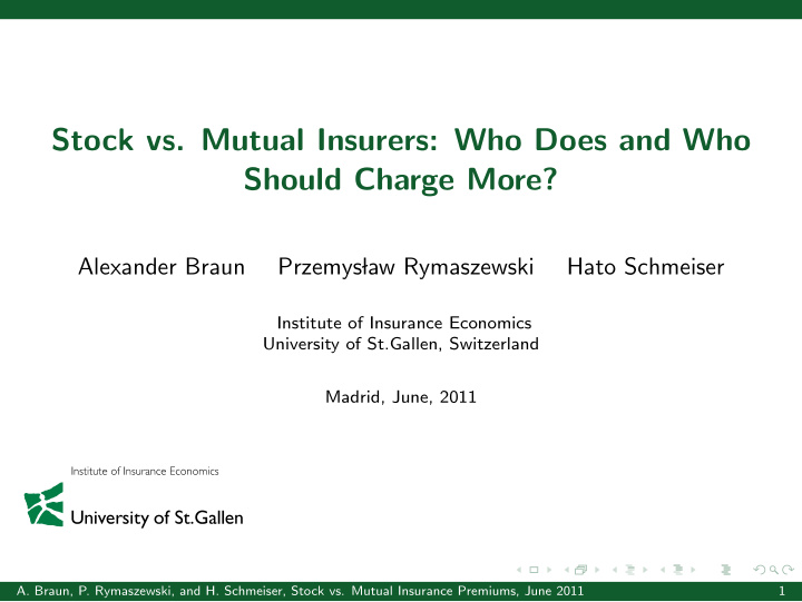 stock vs mutual insurers who does and who should charge