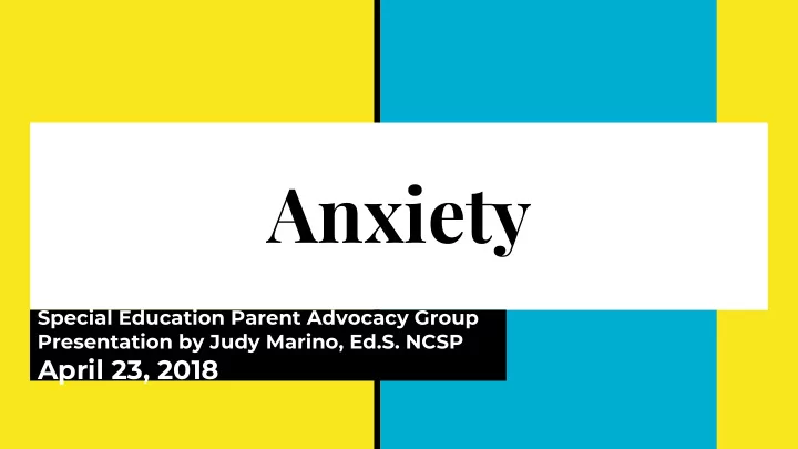 anxiety