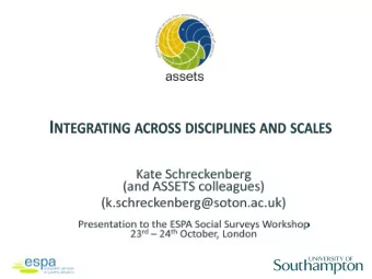 1  ESPA:  To provide new knowledge demonstrating how ecosystem  services can reduce poverty and