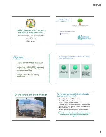 1  2  3   Illustrate how the NH MTSS-B framework  can be used to support collaboration and