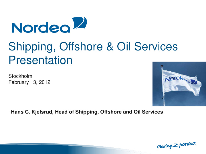 shipping offshore oil services presentation