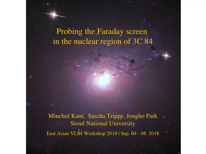 probing the faraday screen in the nuclear region of 3c 84