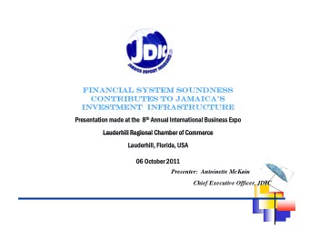 Banks and other Financial I nstitutions  Banks and other Financial I nstitutions  have a special