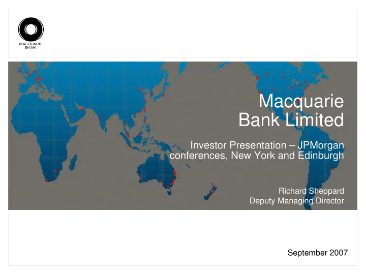 macquarie bank limited