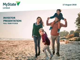 INVESTOR  PRESENTATION  FULL YEAR FY2018  AGENDA  FY18 INVESTOR PRESENTATION  1.  Highlights &amp;