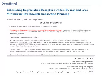 Calculating Depreciation Recapture Under IRC 1245 and 1250: Minimizing Tax Through Transaction
