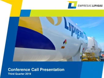 Conference Call Presentation  Third Quarter 2019  Important note: For the year 2019, Empresas