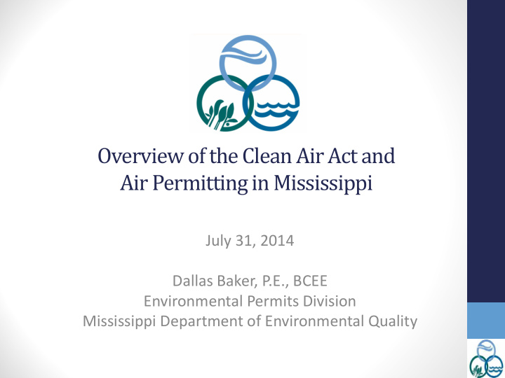 overview of the clean air act and air permitting in