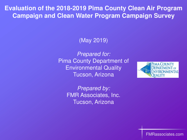 evaluation of the 2018 2019 pima county clean air program