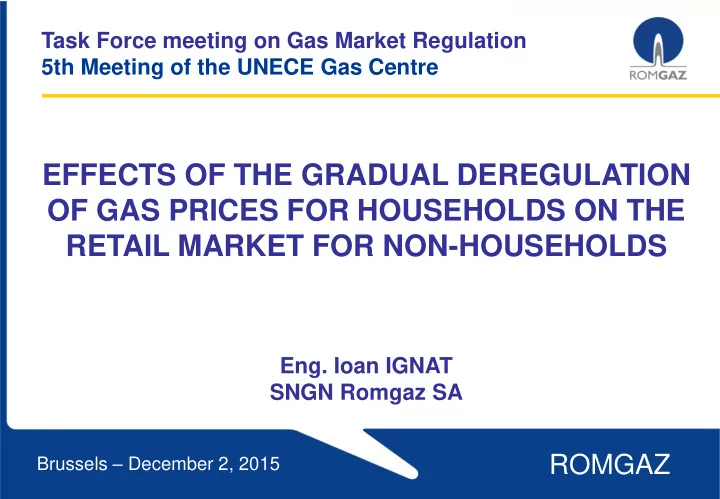 brussels december 2 2015 romgaz sngn romgaz sa medias is