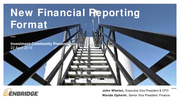 new financial reporting format