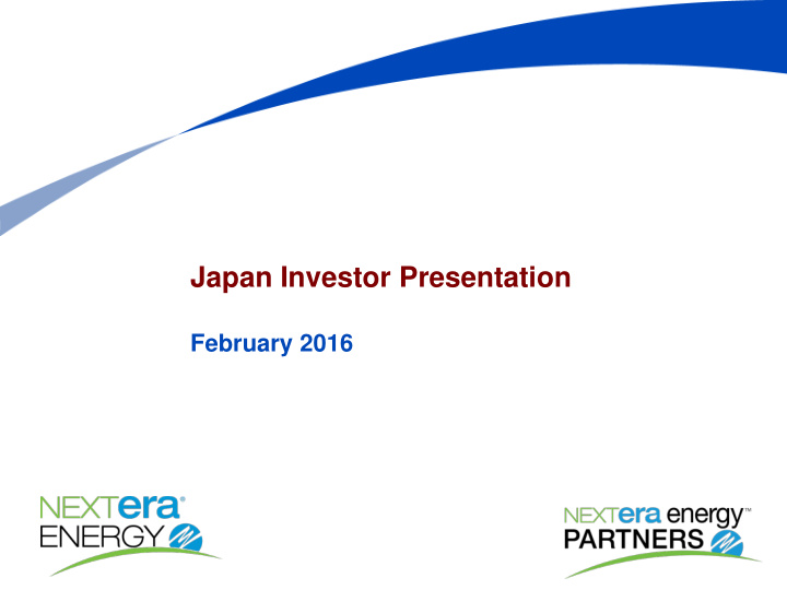 japan investor presentation