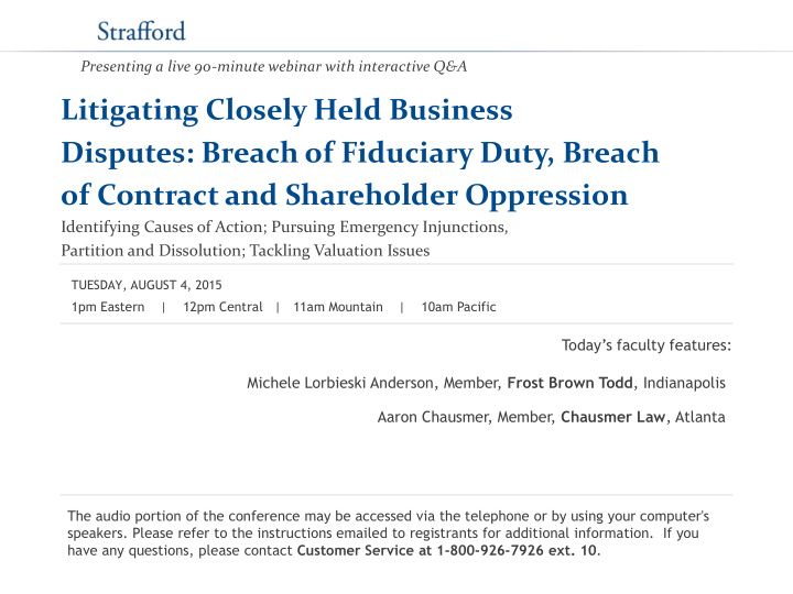 of contract and shareholder oppression