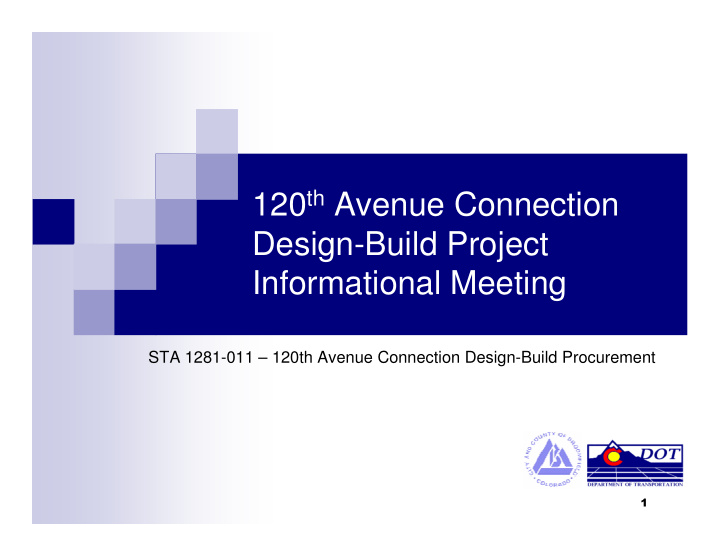 120 th avenue connection design build project