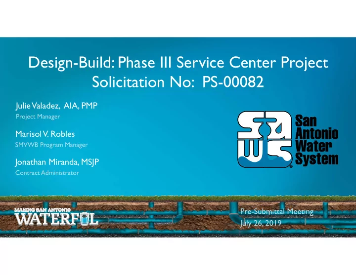 design build phase iii service center project