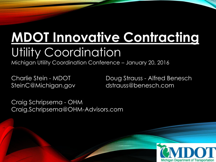 mdot innovative contracting