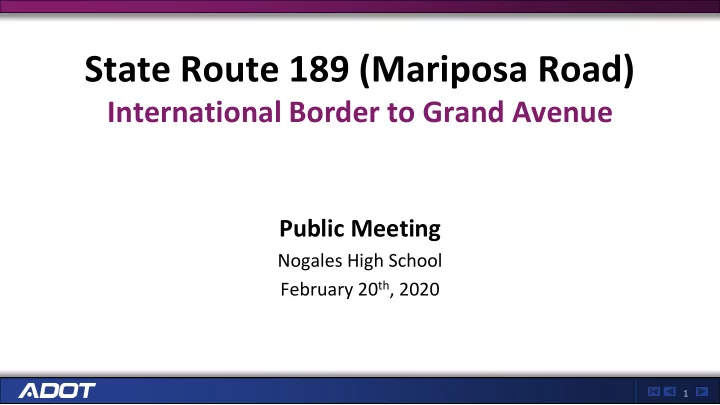 state route 189 mariposa road