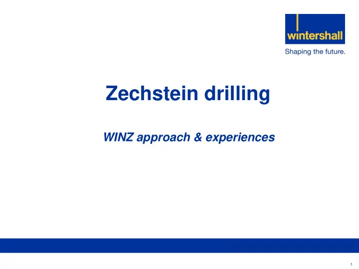 zechstein drilling