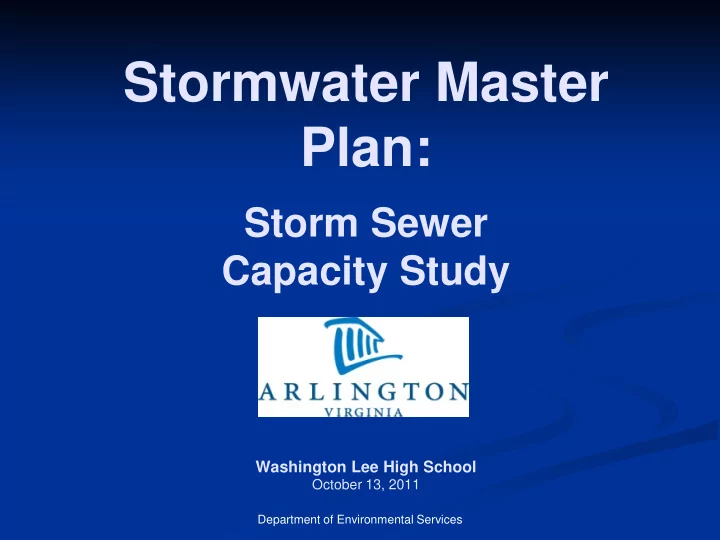 stormwater master plan