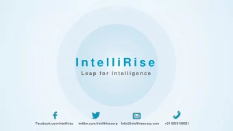 I n t e l l i R i s e  L e a p  f o r  I n t e l l i g e n c e  Facebook.com/intellirise