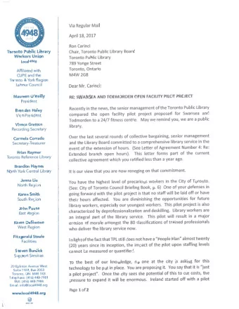 ofthe  T  o  r  o  n  t  o  news,  the  s  e  n  i  o  R  e  c  e  n  t  l  y  i  n  the Brendan