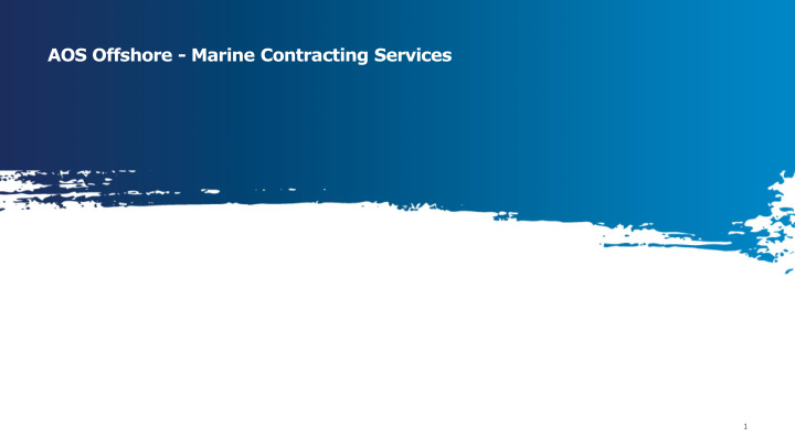 aos offshore marine contracting services