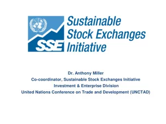 United Nations Conference on Trade and Development (UNCTAD) 45 Partner Exchanges Listing over