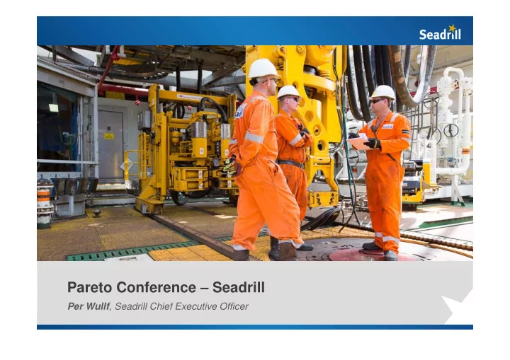 pareto conference seadrill