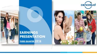 THIRD QUARTER 2016  CONTENT  01. Highlights  02. Progress on Strategy  03. Performance by Business