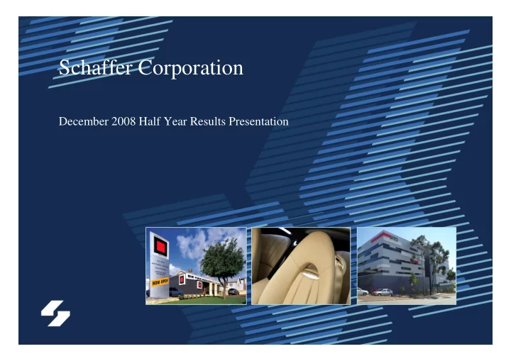 schaffer corporation