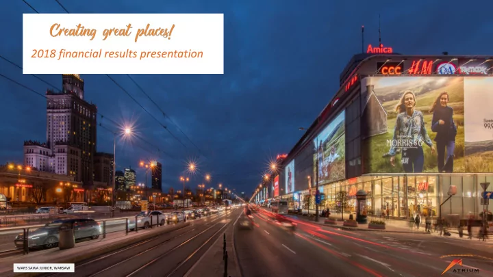 2018 financial results presentation