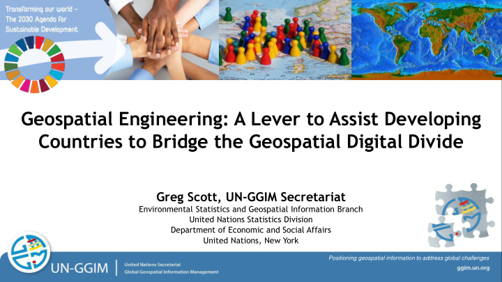 geospatial engineering a lever to assist developing