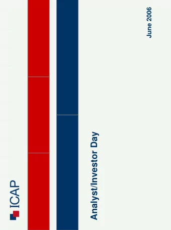 Analyst/Investor Day  These materials do not constitute an offer to sell or the solicitation of an