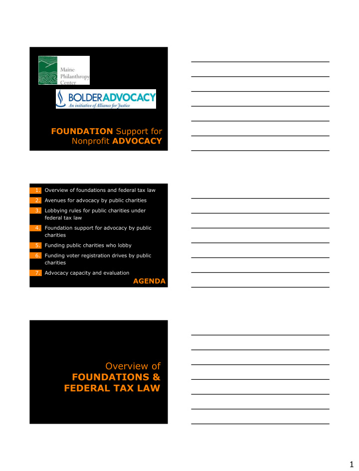 overview of foundations federal tax law