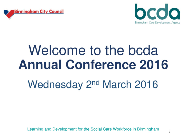 welcome to the bcda